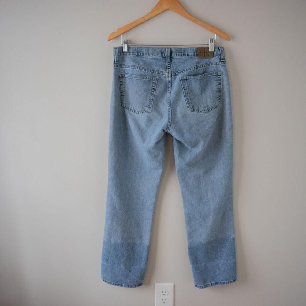 Y2K Calvin Klein Denim Straight Leg Classic Lightweight Midrise Indie Boho Jeans - Picture 7 of 8